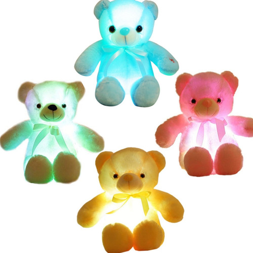 Bonito Oso De Peluche Luminoso, 2 Unidades, Juguete De Regal