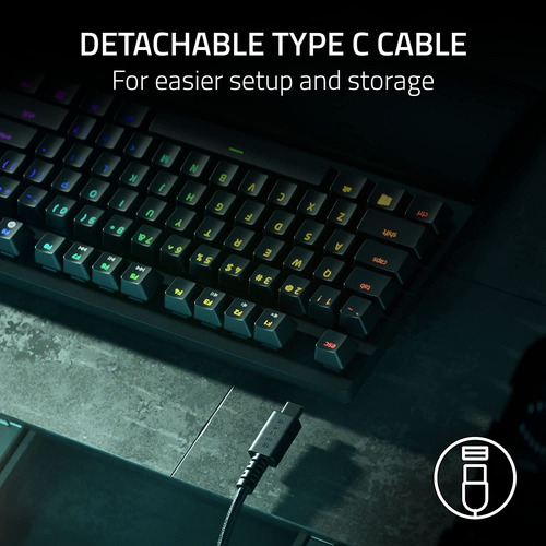 Teclado Razer Huntsman V2 Tkl Rgb, Teclas Pbt, Óptico Lineal