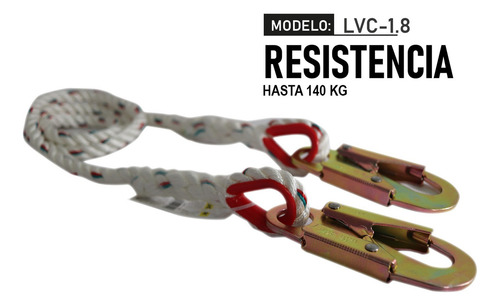 Cable De Cuerda De Nylon Lica De 1.83 Mts Lvc-1.8 Color Blanco