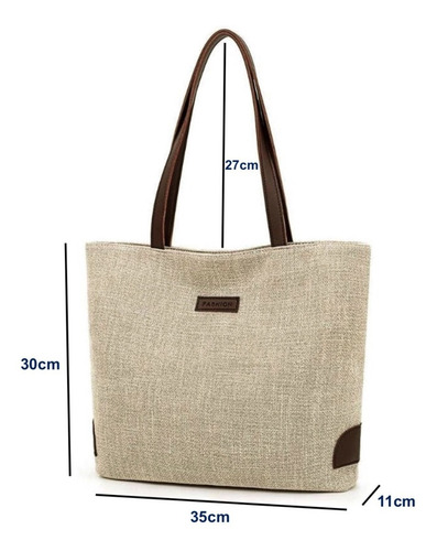 Bolsa Feminina Em Lona De Algodão