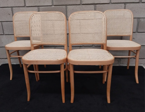 Antiguo Juego 4 Sillas Thonet Mod 392 / 811 Originales Hof