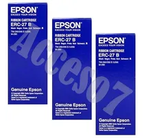 Comprar 3 Cintas Original Epson Erc-27b Erc-27 Negro Para Tm-290 Tm-290 Ii Tm-u295 M-290 Ncr-5100