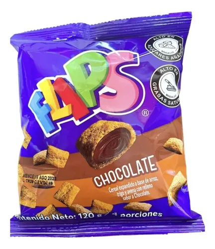 Flips Venezolano Cereal Almohaditas Rellenas 120 Gramos