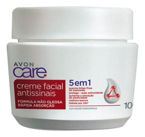 Creme Facial Avon Care Antissinais 100g Rápida Absorção Tipo De Pele Seca