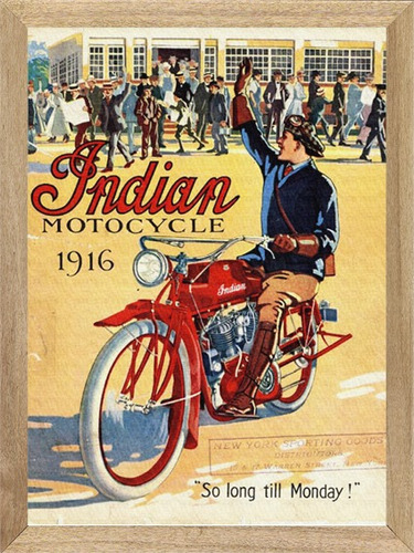  Indian 1916, Cuadro, Poster, Motos , Publicidad     M241