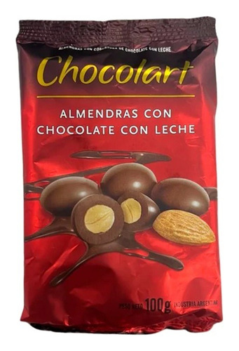 Chocolart Almendras Bañadas En Chocolate Con Leche X 100 Grs