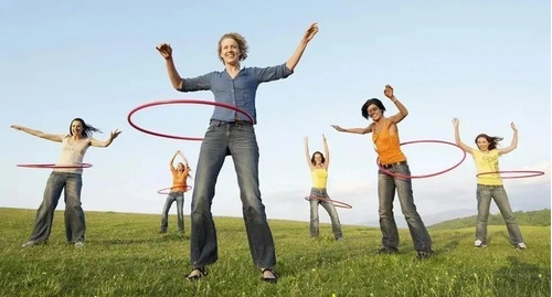 Imagen 5 de 6 de Aro Hula Hula X 1unidad 60 Cm Juegos Ejercicios Baile