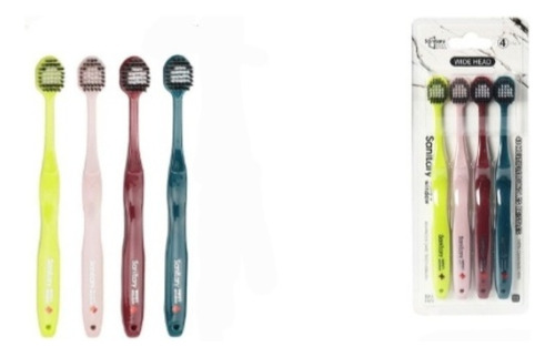 Cepillo De Dientes Pack De 4 Unidades Colores Al Azar