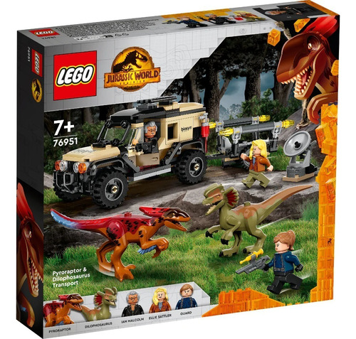 Lego® Transporte Del Pyrorraptor Y El Dilofosaurio Cantidad de piezas 254