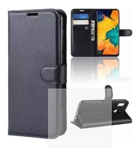 Funda Wallet Flip Cover Cuero Para Samsung A10 A20 A30 A50