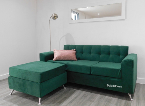 Sillones 3 Cuerpos Premium Fabricantes Directos Verde Pana