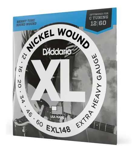 Encordoamento Guitarra Daddario Exl148 Extra Heavy 012 A 060