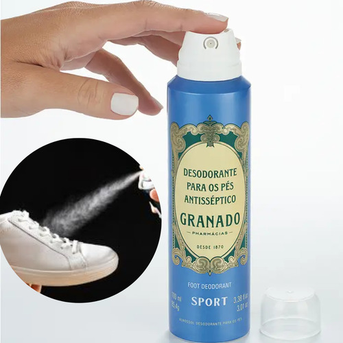Kit Spray + Polvilho Pés E Tênis Antisséptico Granado 100ml