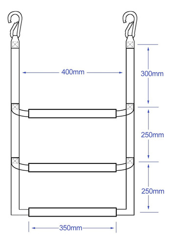 Escalera De Cuerda Para Barco Inflable, Kayak, Lancha Motora