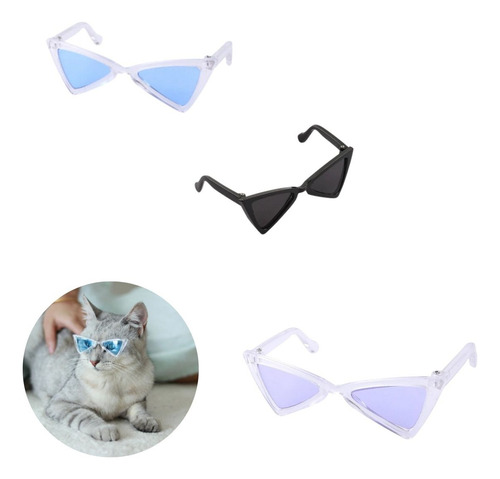Lentes Triangulares Sol Para Mascotas Razas Pequeñas(12 Pza)