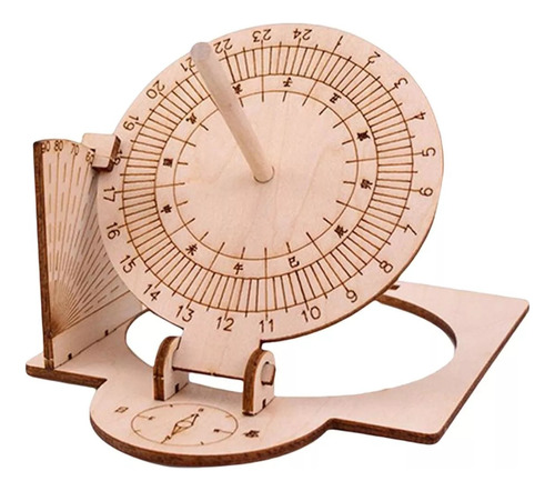 Modelo De Madera De Reloj De Sol Ecuatorial De Bricolaje