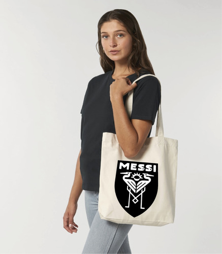 Tote Bag Estampado Messi, Miami Logo 35 X 40 Cm Romanosmodas