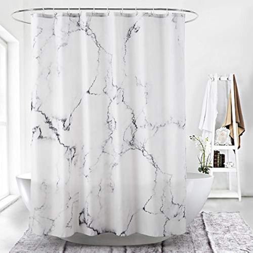 Qk Cortina Ducha Mármol Para Baño Impresión 3d Única
