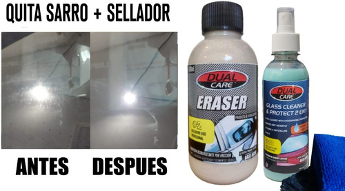 Imagen 1 de 7 de Kit Vidrios Limpiador De Sarro C/ Sellador Anti Empañante 