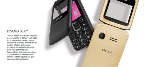 Celular Blu Zoey Con Tapa Y Teclado Para Adultos Mayores ! Blanco