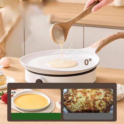 . Sartén Antiadherente Para Crepé Con Mango, 8 Pulgadas