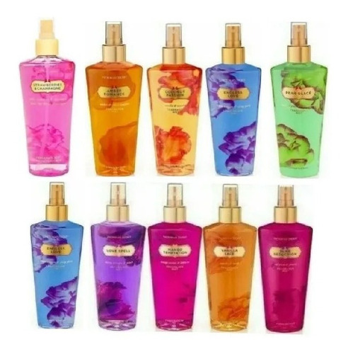 Kit 10 Body Splash Victoria`s Secret 250 ml 