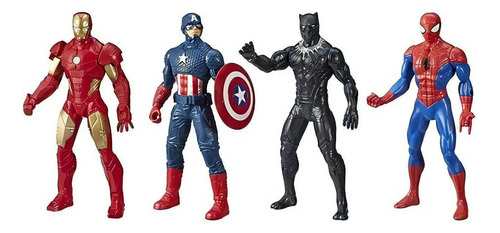 Figuras Marvel Cap Am Black Panther Ironman Spiderman E5556