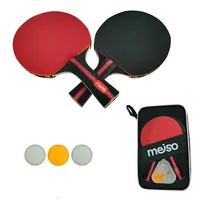 Comprar Paletas De Ping Pong Profesionales + Bolso Y 3 Pelotas Color Rojo\u002Fnegro