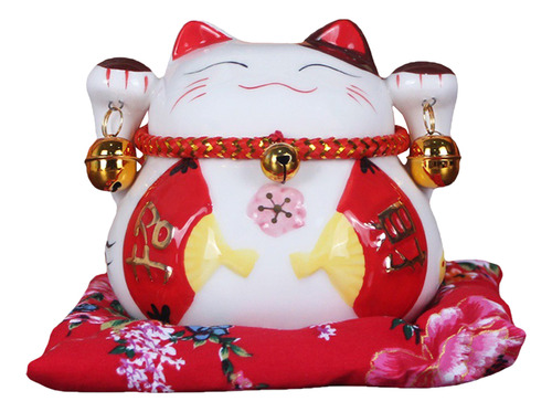 Decoración De Escultura De Escritorio Lucky Cat Piggy Bank J