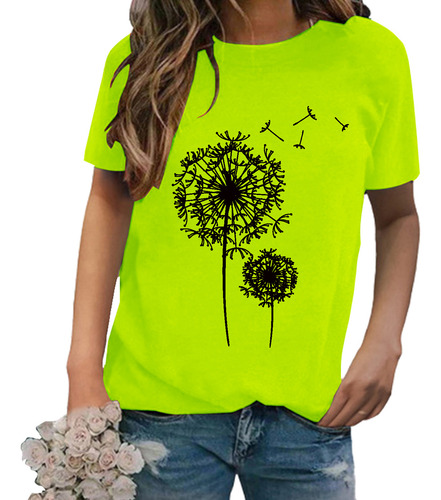 Playera Holgada Con Estampado De Jersey Con Cuello Redondo Y