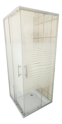 Shower Door Vidrio Templado 80x80x180 Sin Receptaculo