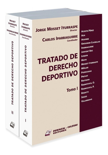 Tratado De Derecho Deportivo 2 Tomos Mosset Iturraspe