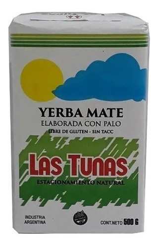 Yerba Mate Las Tunas Sin Tacc 500 Gr.