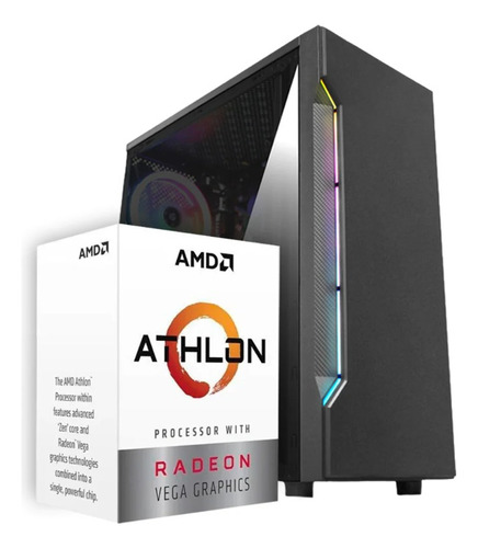 Torre Cpu Gamer Amd Athlon 3000g + 8gb + Ssd 512 Vega 3 @pd