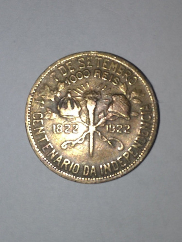 Moeda 1000 Réis 1922 Centenário Da Independência 