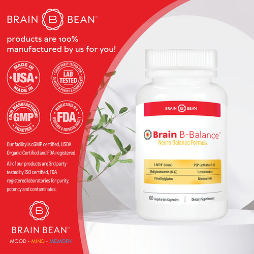 Brain B Balance Multivitaminas Metiladas 60 Cápsulas Veganas