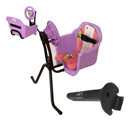 Cadeirinha Toy Dianteira Passeio Bebê + Adaptador Aheadset Cor Lilás