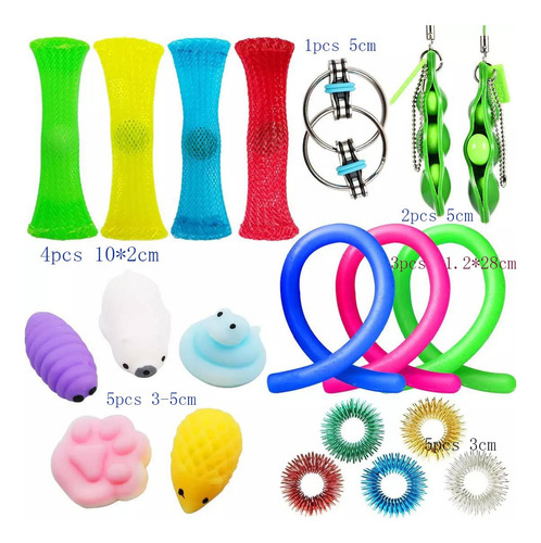 Set Pop It Fidget Toy Push Sensory Pop Pop De 23 Piezas