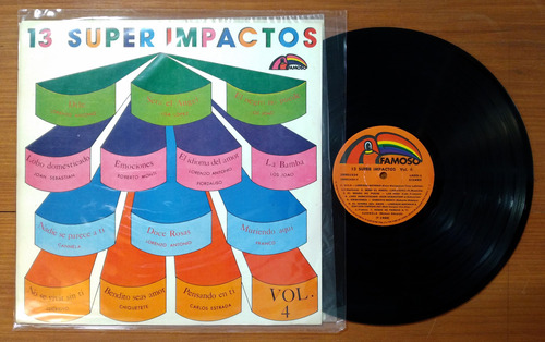 13 Super Impactos Vol 4 1988 Disco Lp Vinilo Ecuador