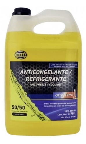 Refrigerante Hella Amarillo 50 / 50 3.78l (hella)