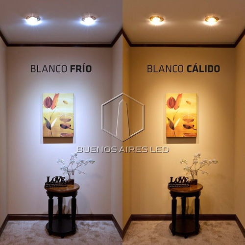Imagen 5 de 9 de Lampara Led Dicroica 7w Gu10 220v Foco Calido Frio Pack 10