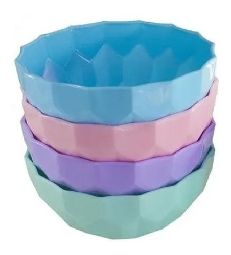 Bowl Comportera Plastico Color Pastel Recipiente Mediano