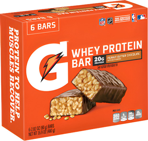 Gatorade Barras De Proteina Peanut Butter Chocolate 6 Barras