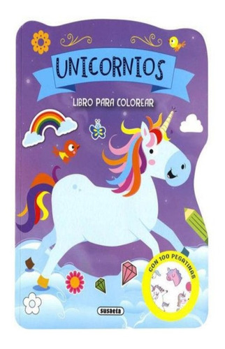 Libros Para Colorear , Unicornio + Stickers