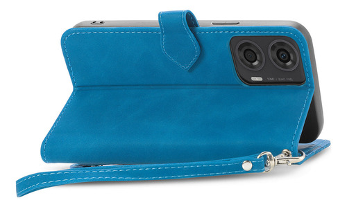 Funda Piel Con Cierre Tipo Cartera Y Cierre Para Motorola