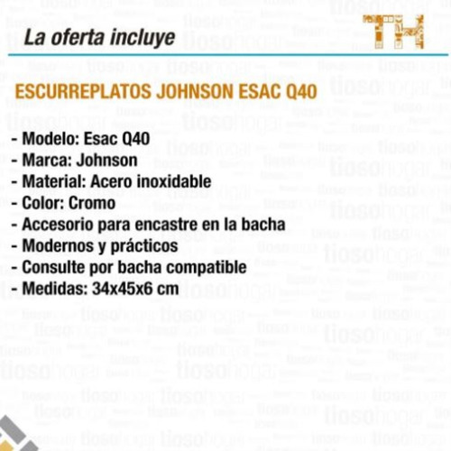 Rejilla Pileta Johnson Quadra Q084 Q085 Esac Q40 Sin Interes