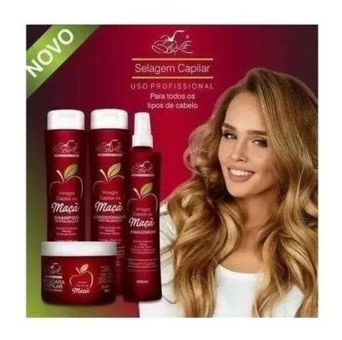 Kit Capilar Vinagre De Maça Belkit 4 Itens