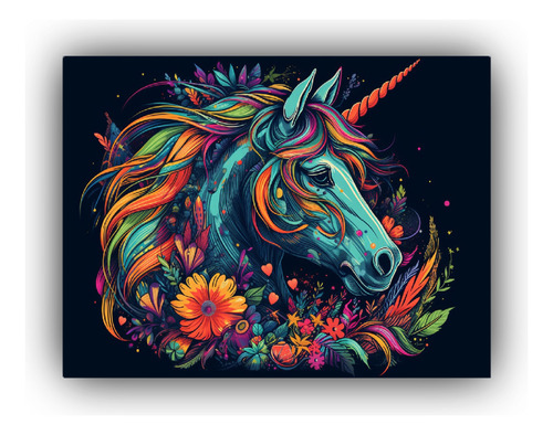 Arte De Pared Conceptuales Unicornios Estetico 75x50cm