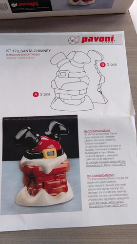 Molde Termoformado Para Chocolate Santa En Chimenea Navidad