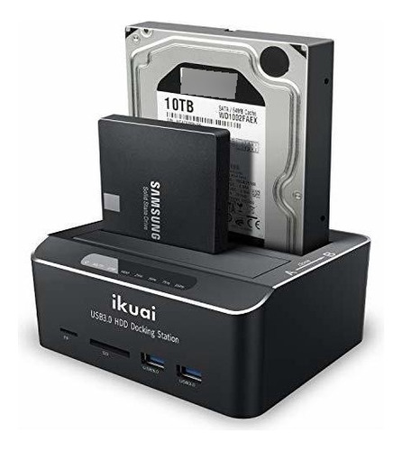 Ikuai Sata To Usb 3.0 Dual Bay Hard Drive Dock Para 2.5  Y 3